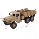 WPL B-16 1:16 Remote Control Military Truck 6 Wheels Drive Off-Road RC Car 